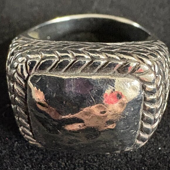 Silpada 925 Sterling Silver Hammered Braided Ring - size 8 - Picture 5 of 7